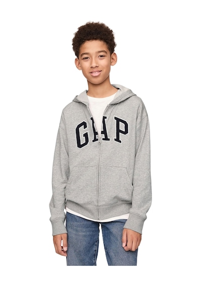 Gap Logo Relaxed Fermuarlı Sweatshirt - 743966-10006 Gri