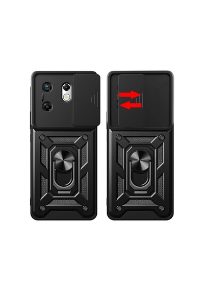 İnfinix Zero 30 4g Kılıf Pars Lens Yüzüklü Silikon - Siyah 0.2M-Çok Renkli