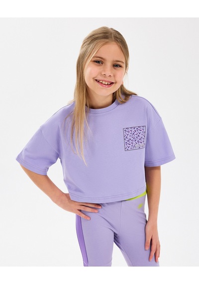 Skechers G Graphıc Tee Crop T-shirt Büyük Kız Çocuk Mor Tshirt Sk2510017-505 Mor