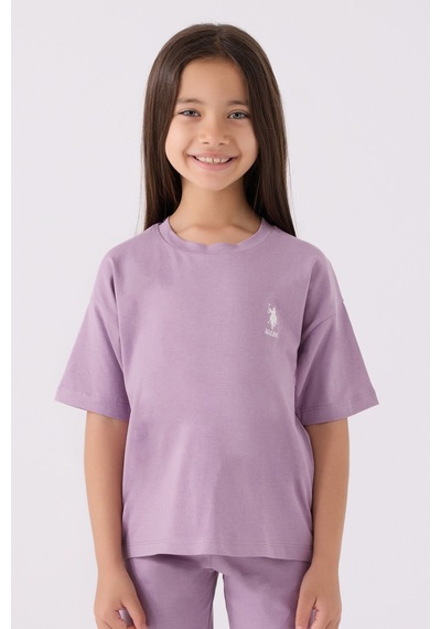 U.S. Polo Assn. U.s. Polo Assn Kız Çocuk Mor Bermuda Takım Mor