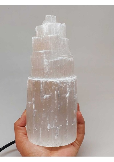 Selenit Kule Doğal Taş Lamba - 20 Cm 55754
