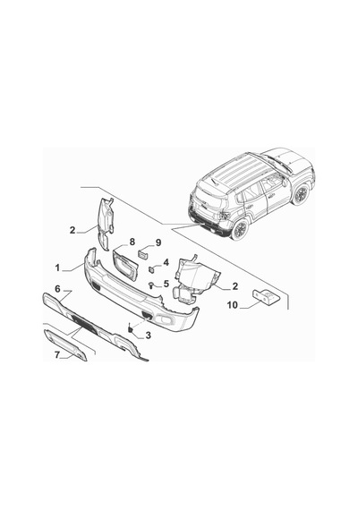 Jeep Renegade Arka Tampon Çeki Demir Tapasi 510115465