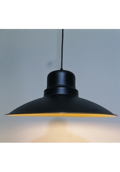 Riolight Retro Siyah Içi Gold Tekli Metal Sarkıt Çap: 37Cm