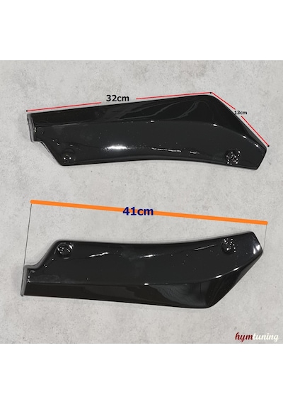 Universal Arka Tampon Flap Seti , Kısa Tampon Başlığı Piano Black