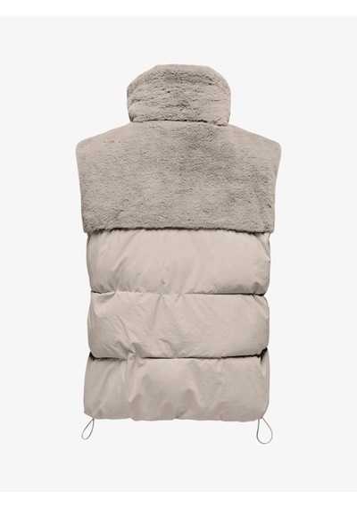 Only Onlwanja Fur Puffer Mıx Waıstcoat Cc Otw Kadın Gri Yelek - 15322053