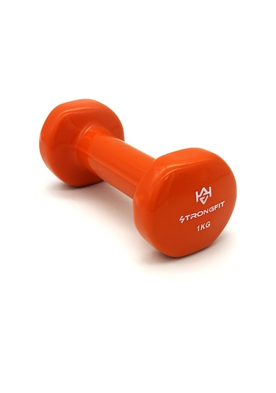 Alin Sport Vinyl Kaplı Dambıl 1 Kg Fitness, Pilates Ve Ev Egzersiz Ağırlığı Turuncu