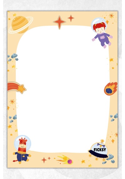 A5 Uzay Bloknot Çizgisiz Defter - 50 Yaprak - Notepad - Not Defteri - Not Kağıdı Çok Renkli Çok Renkli