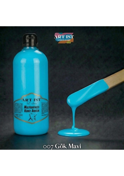 Multisurfaces Hibrit Akrilik Boyalar - 007 Gök Mavi Ahşap, Taş Tozu, Hobi, Dıy