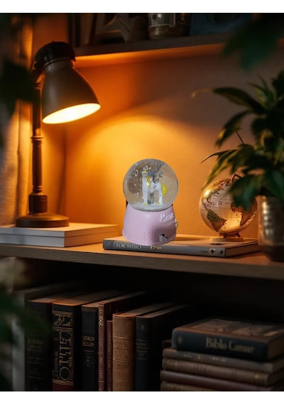 Unicorn Pilli Işıklı Müzikli Sulu Polyester 10 Cm 6,5 Cm Kar Küresi 001