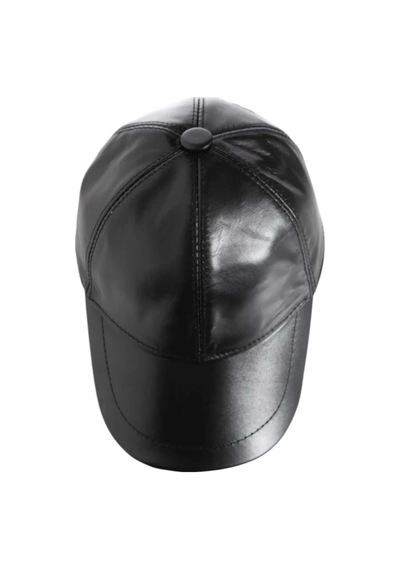Tezzgelsin Unisex %100 Deri Arkadan Ayarlanabilir Baseball Kep Şapka Siyah