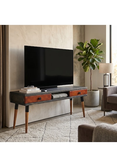 Mobenta Modest Tv: İskandinav Masif Tv Ünitesi 2 Çekmeceli 1 Raflı - 175 An-bk Antrasit-bakır Mobenta Modest Tv: İskandinav Masif Tv Ünitesi 2 Çekmeceli 1 Raflı - 175 An-bk Antrasit-bakır