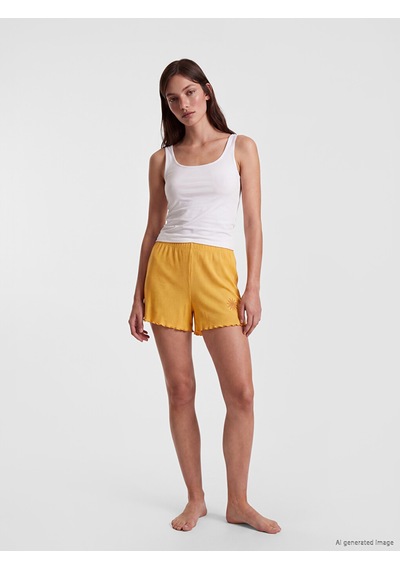 Lcw Dream Sarı Desenli Kadın Şort Pijama Alt 2'li