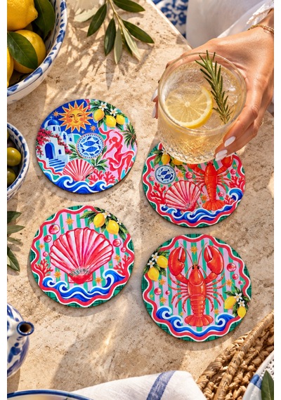 Santorini Temalı Limon, Istakoz Ve Deniz Kabuğu Desenli, 9 Cm Mdf Uv Baskı Temalı 4 Lü Bardak Altlığı Set 9 Cm, 3 Mm Ahşap Mdf, Dijital Baskı - 933834374 Diğer Santorini Temalı Limon, Istakoz Ve Deniz Kabuğu Desenli, 9 Cm Mdf Uv Baskı Temalı 4 Lü Bardak Altlığı Set 9 Cm, 3 Mm Ahşap Mdf, Dijital Baskı - 933834374 Diğer