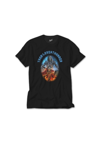 Thor Love And Thunder Jane Foster Banner Siyah Tişört Siyah