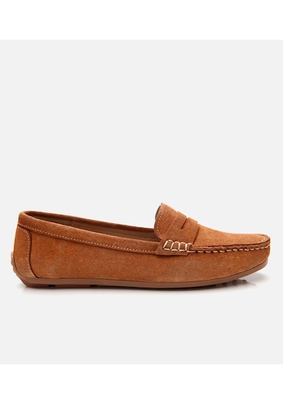 Hotiç Kadın Süet Deri Taba Günlük Loafer 01ayh306650a370 Taba