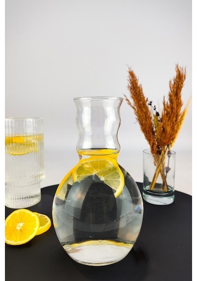 Digithome Cam Su Ve Meşrubat Mini Sürahi Karaf Sunum Kokteyl Şişesi 550 Ml - Sl.hyb.010