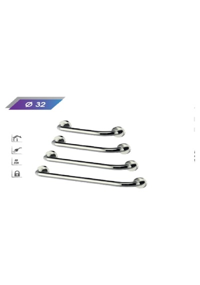 Düz Tutunma Barı 30 Cm Gri - Gümüş