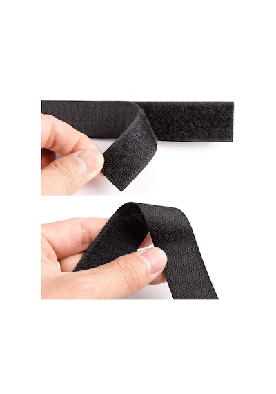 Dünya Magnet 5 Metre - Şerit Cırt Bant, En: 2 Cm, Siyah, Natural, Dişi-erkek Takım, Cırt Cırtlı Bant