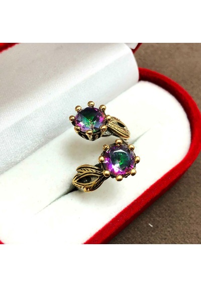 Mistik Topaz Taşlı 925 Ayar Otantik Gümüş Bayan Yüzük - 505614397
