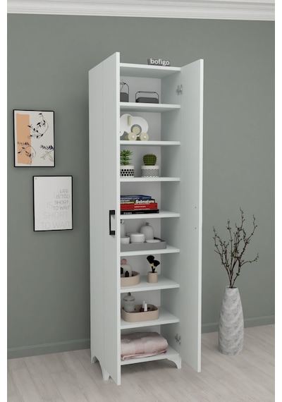 Bofigo 8 Raflı 2 Kapaklı Çok Amaçlı Mutfak Dolabı Banyo Dolabı Çok Amaçlı Dolap Cemre Beyaz Bofigo 8 Raflı 2 Kapaklı Çok Amaçlı Mutfak Dolabı Banyo Dolabı Çok Amaçlı Dolap Cemre Beyaz