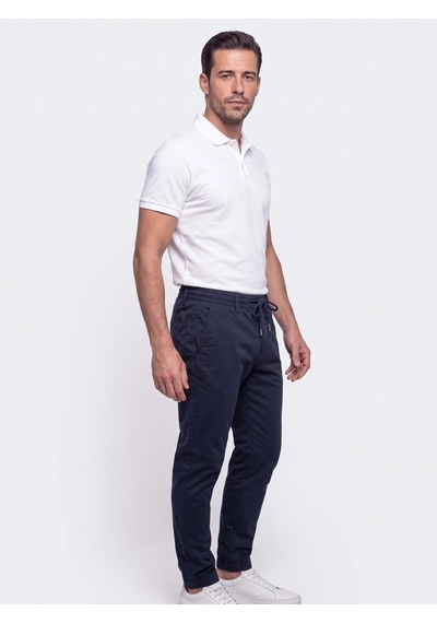 Lacivert Belden Bağlamalı Dynamic Fit Erkek Jogger Pantolon Laci