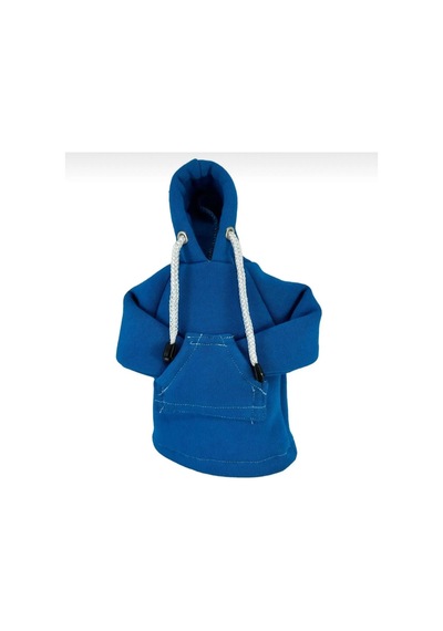 Vites Kılıfı Uyumlu Kapşonlu Sweatshirt Vitese Geçmeli Vites Topuzu Kılıfı Mavi