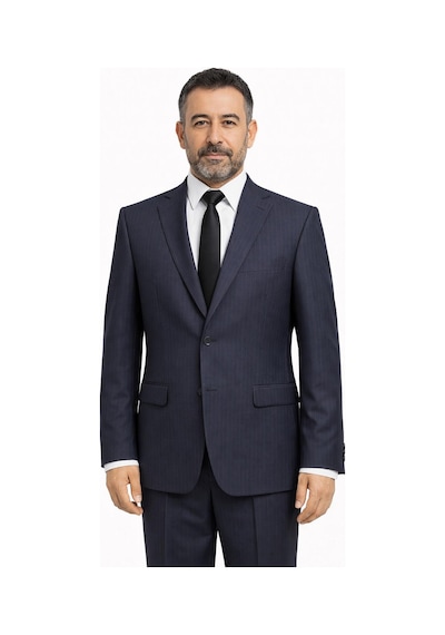 Dekosan Erkek Regular Fit Baba Çizgili Takım Elbise - 7554 Lacivert