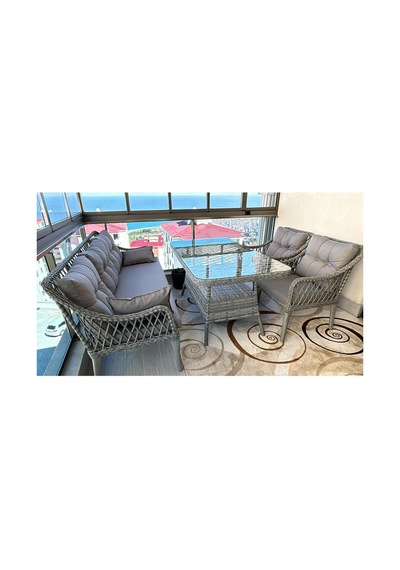 Kaş Alüminyum 3+1+1+masa Rattan Bahçe Balkon Mobilyası,rattan Gri/kumaş Gri Kaş Alüminyum 3+1+1+masa Rattan Bahçe Balkon Mobilyası,rattan Gri/kumaş Gri