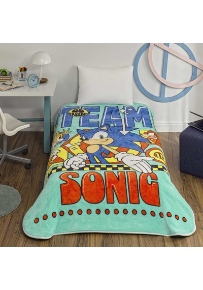 Lisanslı Sonic Modern Tek Kişilik Battaniye 000000001500222954 Çok Renkli