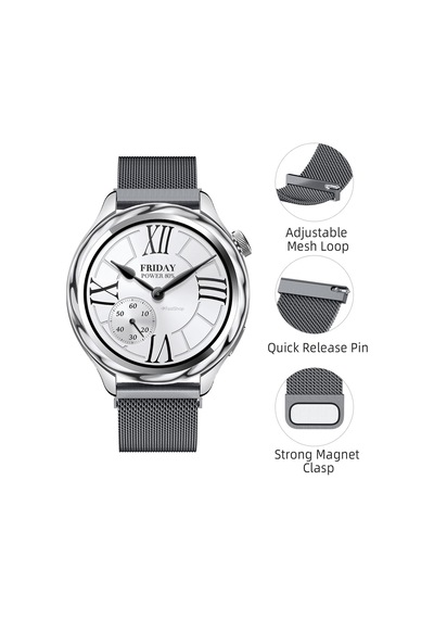 Xiaomi Watch S4 / S3 / S2 / S2 Pro / S1 Active / S1 Uyumlu Manyetik Metal Hasır Örgü Kordon