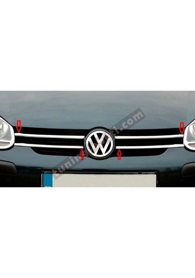 Vw Golf 4 1998 - 2002 Ön Panjur Krom Paslanmaz Çelik 4 Parça