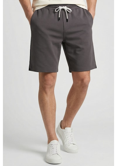 Tommy Life Koyu Gri Standart Fit Basic Arka Cepli Erkek Şort - 88314