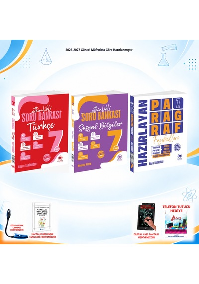 Çanta Yayınları 2026-2027 7. Sınıf Tüm Dersler 3 Kitap Türkçe-sos Soru/paragraf Set