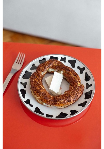 Mötilda Emaye Tabak Pasta Sunum Tabağı 21 Cm