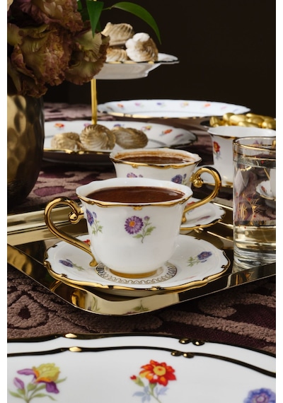 Karaca  Royal Bone Diana 6 Kişilik Kahve Fincan Takımı 90 Ml
