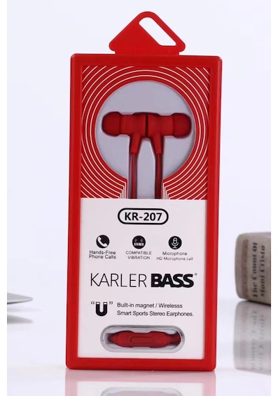 Zengemtx Karler Bass Kr-207 Mıknatıslı Kablolu Kulaklık - Kırmızı