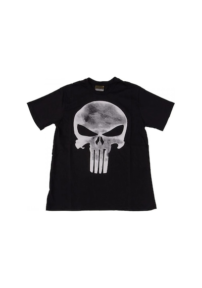 The Punisher Vintage Logo Tişört Siyah Çok Renkli