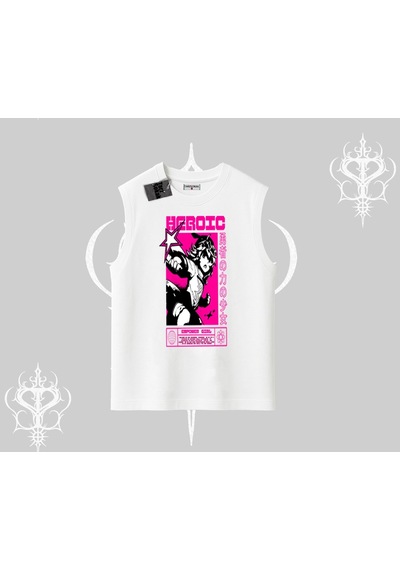 Startmore Startmore Kolsuz Tshirt Heroic Anime Girl Japon Stil Grafik Baskılı Beyaz