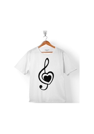 Sol Anahtarı Music Heart Kalp Müzik Seviyorum Çocuk Tişört 001
