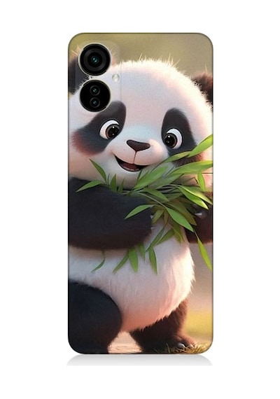 Tecno Camon 19 Neo Uyumlu Sevimli Panda Ve Bambu Desenli Silikon Kılıf