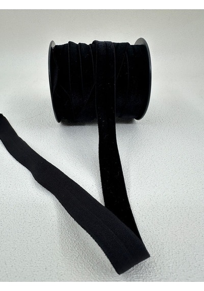 1.5 Cm Katlanır Kadife-5 Metre-siyah