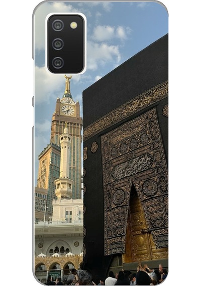 Samsung Galaxy A02s Uyumlu Manevi Huzur Kabe Kapısı Umre Baskılı Silikon Kılıf Renkli