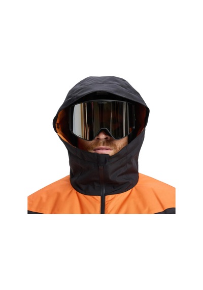 Quiksilver Quıksılver Tıtano Jk Erkek Almond - Solid Snowboard Ceketi Eqytj03513-cmd0 Siyah - Turuncu