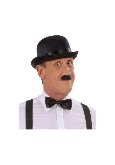 Charlie - 709 - Chaplin Stil Yetişkin Şapkası Siyah Melon - Edntrend - Parti Şapkası