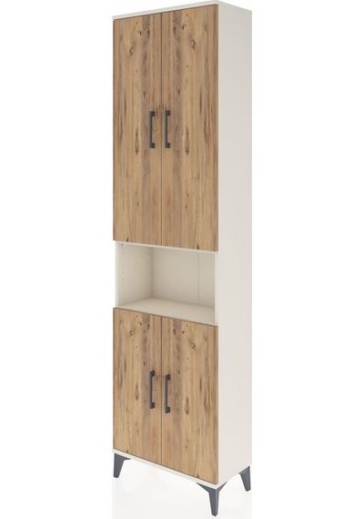 Arges Dolap 3 Raflı 4 Kapaklı Tek Askılı 60x30x221 Aytaşı-çam Aytaşı