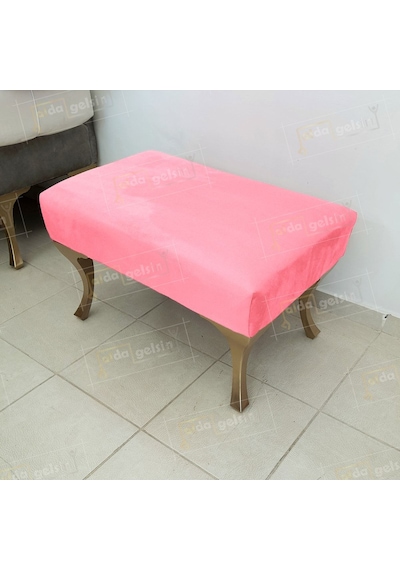 Puf Bench Orta Sehpa 75 Cm Pembe