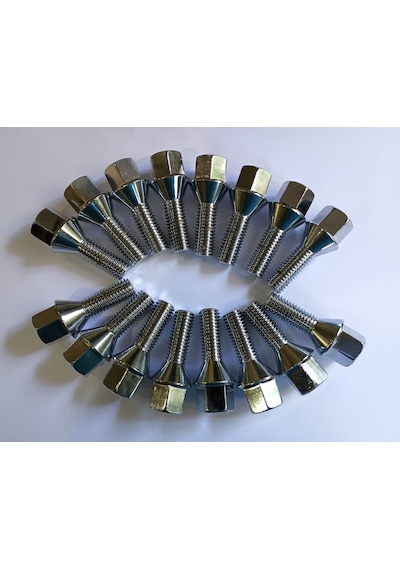 Bijon Takımı Krom Kaplı M12x1.75 - Aa 17mm Diş/boy 28/55mm, 16 Ad