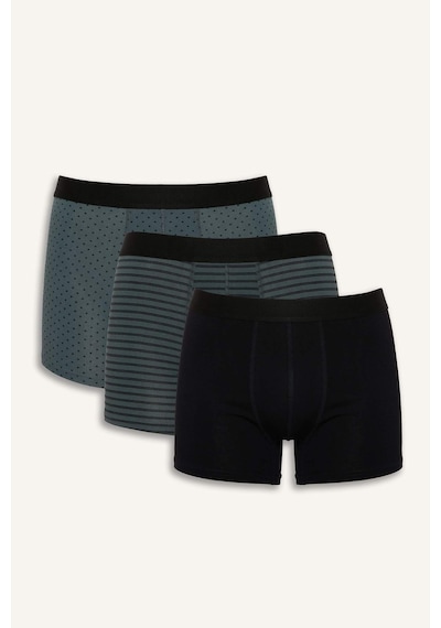 Defacto Regular Fıt Şal Desenli 3lü Boxer G9370ax26spgr261 Gri-gr261
