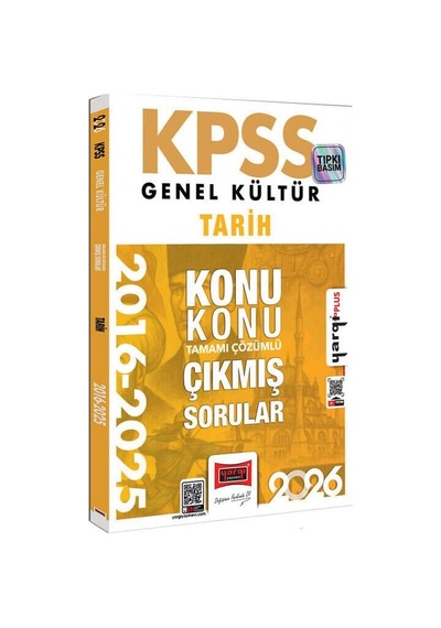 Yargı 2026 Kpss Genel Kültür Tarih 2016-2026 Konu Konu Tamamı Çözümlü Çıkmış Sorular