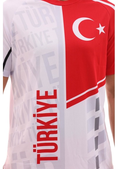 Sportech K0164 Türkiye Forma Takımı Tek Kelime Isim Ve Numara Yazılır Beyaz
